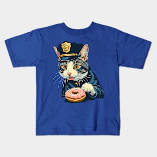 police cat Kids T-Shirt